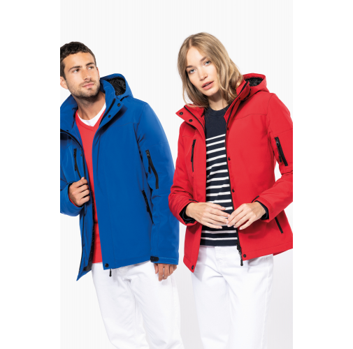 Parka softshell acolchada con capucha mujer