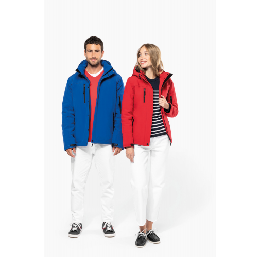 Parka softshell acolchada con capucha mujer