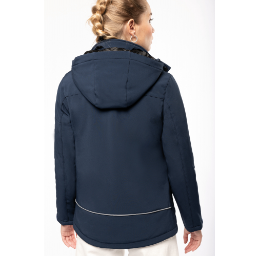 Parka softshell acolchada con capucha mujer