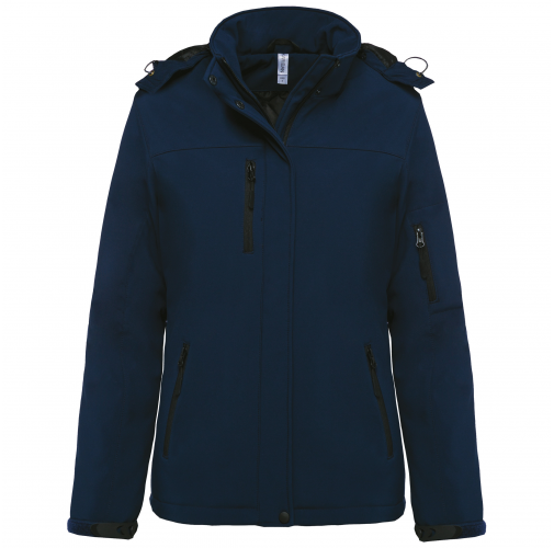 navy Parka softshell acolchada con capucha mujer