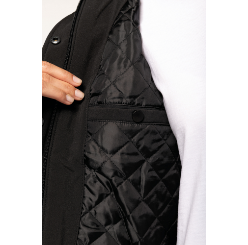 Parka softshell acolchada con capucha mujer