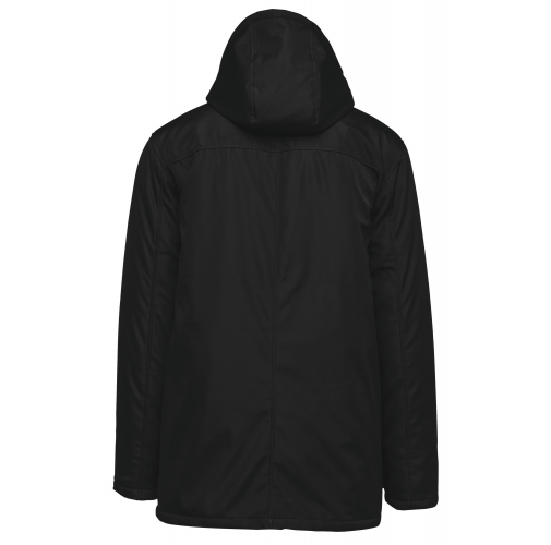 black Parka con capucha extraíble