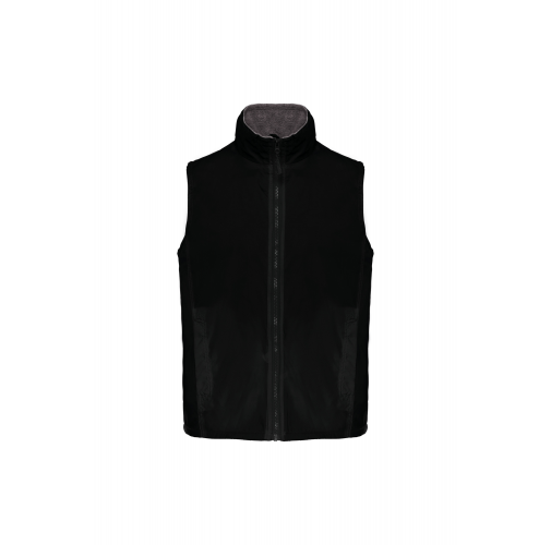 black / grey Chaleco con forro polar unisex