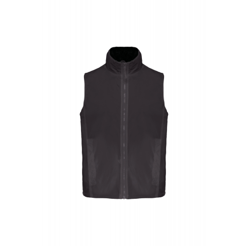 dark grey / black Chaleco con forro polar unisex