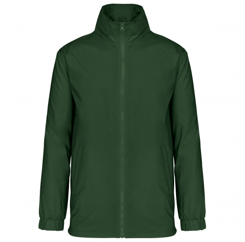forest green Cortavientos con forro hombre
