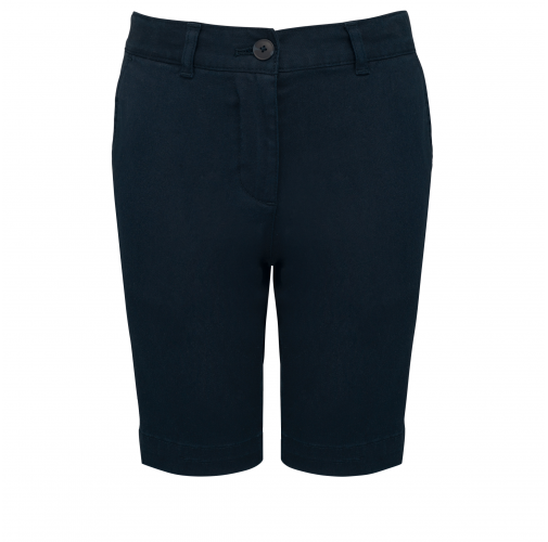 dark navy Bermuda chino niña