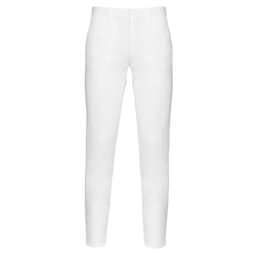 white Pantalón chino hombre