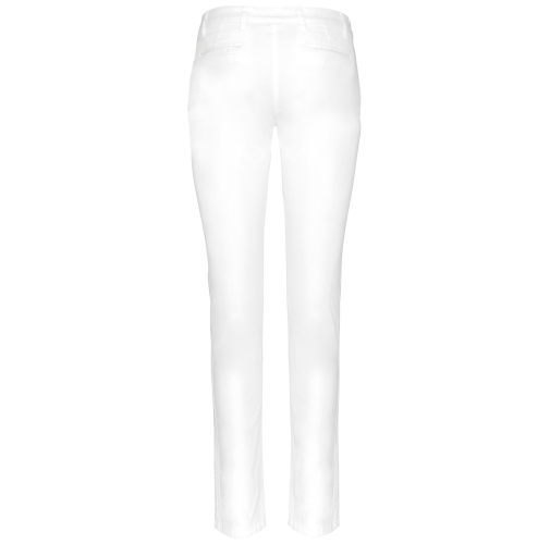 white Pantalón chino mujer
