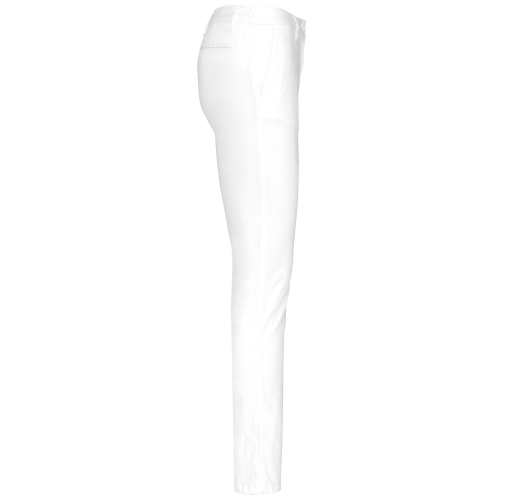 white Pantalón chino mujer