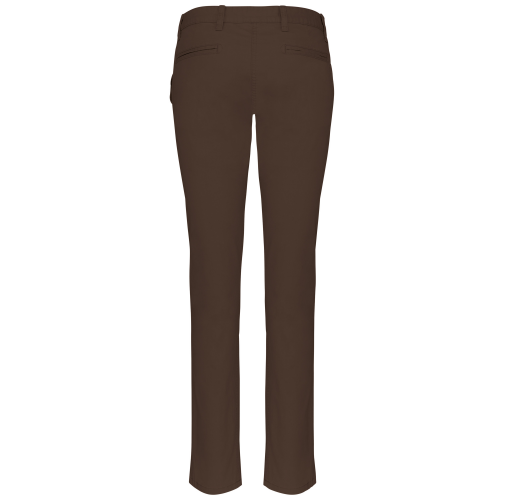chocolate Pantalón chino mujer
