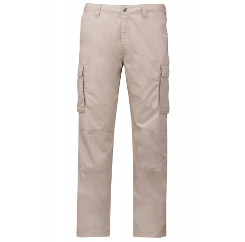 beige Pantalón ligero multibolsillos para hombre