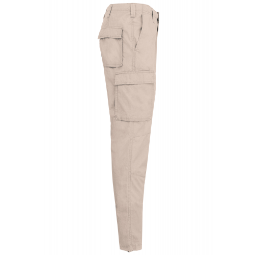 beige Pantalón ligero multibolsillos para hombre