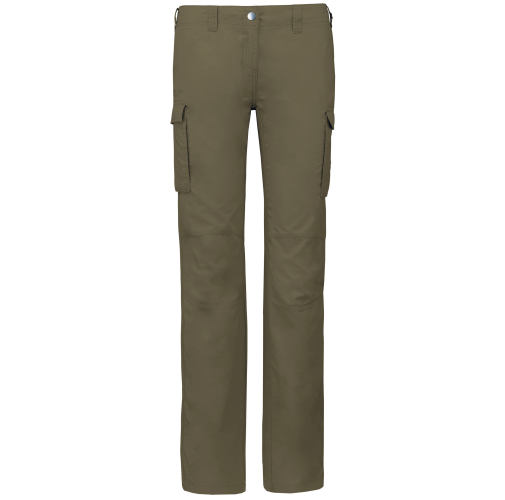 light khaki Pantalón ligero multibolsillos para mujer