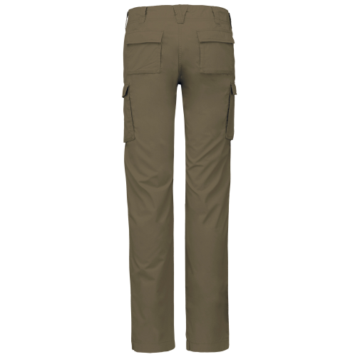 light khaki Pantalón ligero multibolsillos para mujer