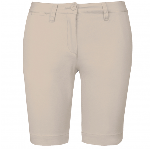 beige Bermuda chino mujer