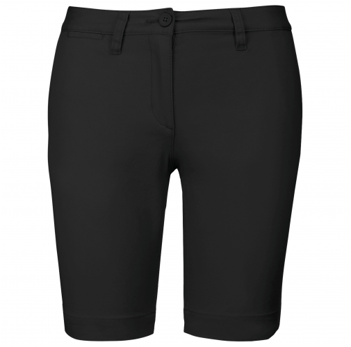 black Bermuda chino mujer