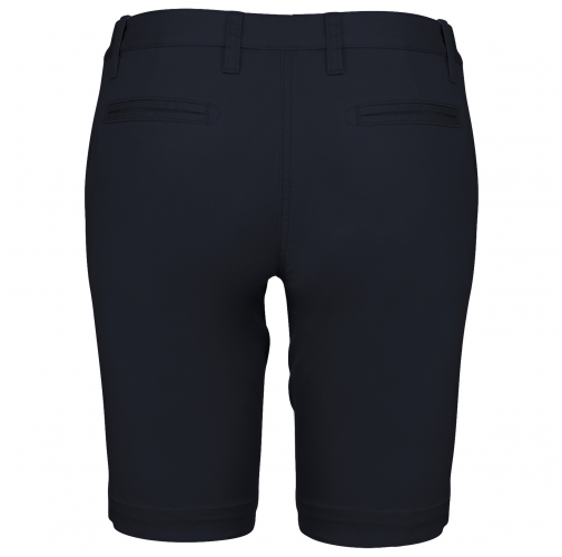dark navy Bermuda chino mujer