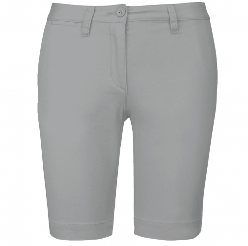 fine grey Bermuda chino mujer