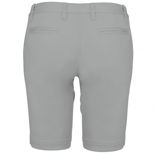 fine grey Bermuda chino mujer