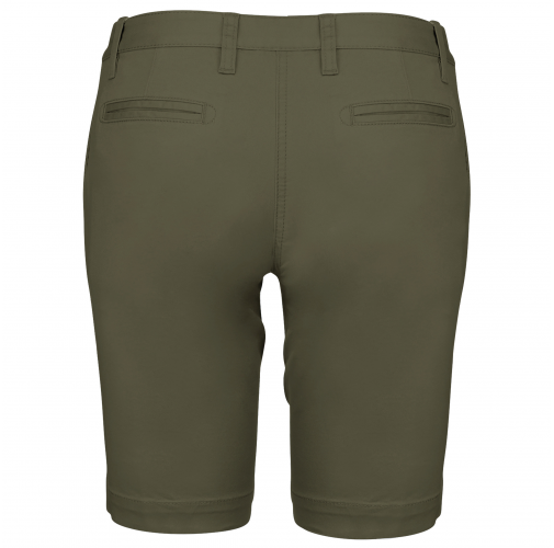 light khaki Bermuda chino mujer