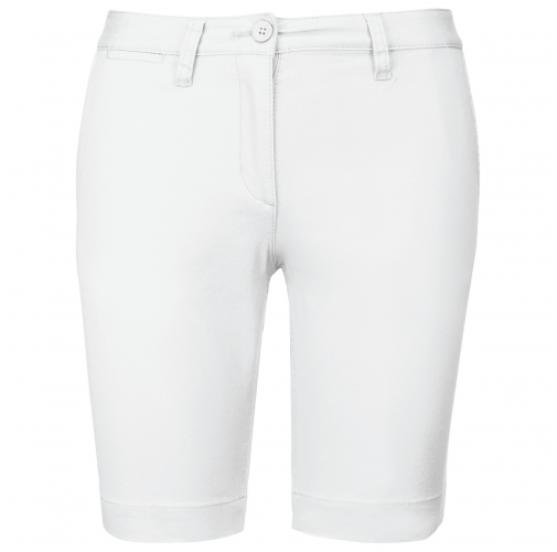 white Bermuda chino mujer