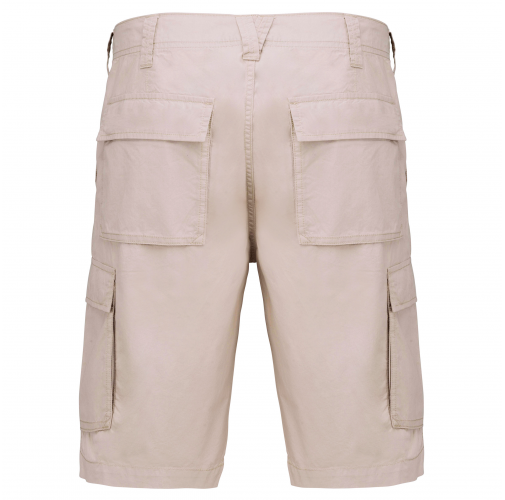 beige Bermuda ligera multibolsillos para hombre
