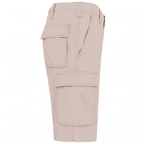 beige Bermuda ligera multibolsillos para hombre
