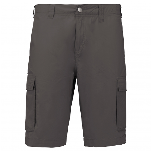 light charcoal Bermuda ligera multibolsillos para hombre