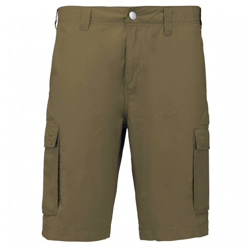 light khaki Bermuda ligera multibolsillos para hombre