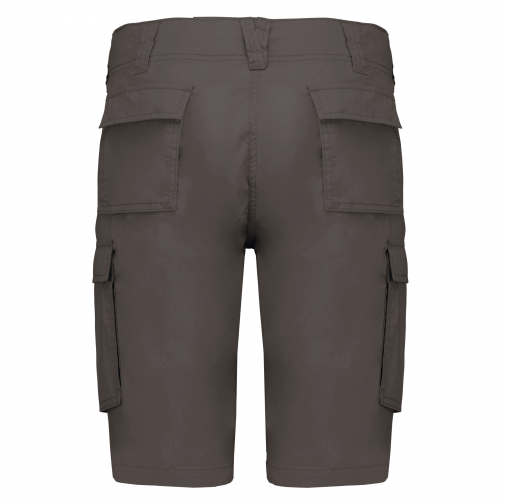 light charcoal Bermuda ligera multibolsillos para mujer