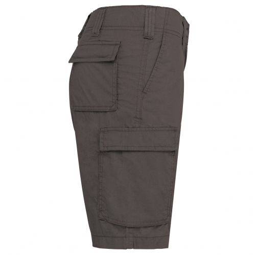 light charcoal Bermuda ligera multibolsillos para mujer