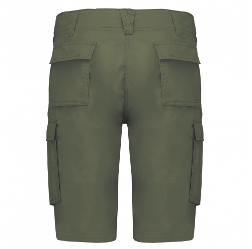 light khaki Bermuda ligera multibolsillos para mujer