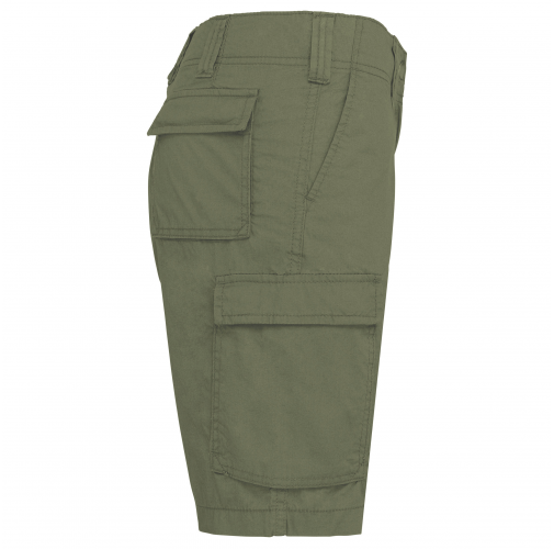 light khaki Bermuda ligera multibolsillos para mujer