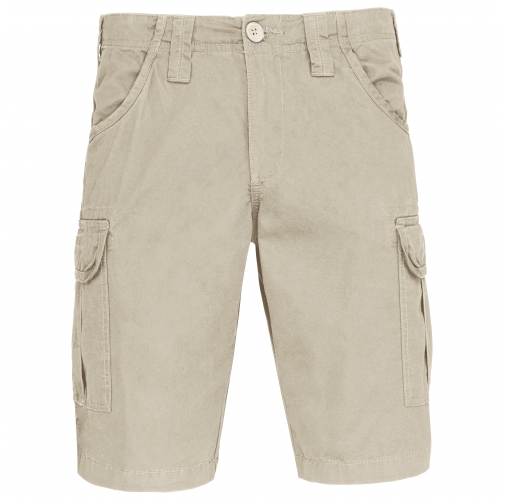 beige Bermuda multibolsillos