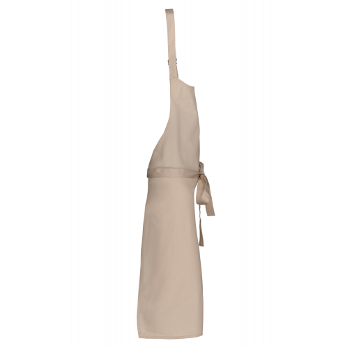 beige Delantal poliéster / algodón sin bolsillos
