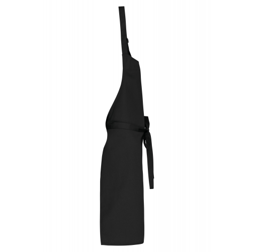 black Delantal poliéster / algodón sin bolsillos