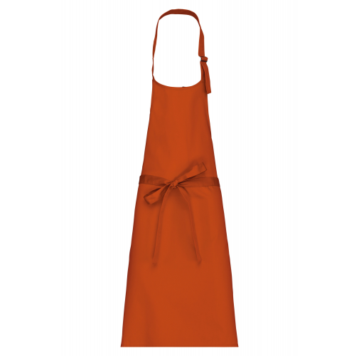 burnt orange Delantal poliéster / algodón sin bolsillos