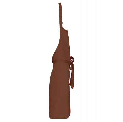 cacao Delantal poliéster / algodón sin bolsillos