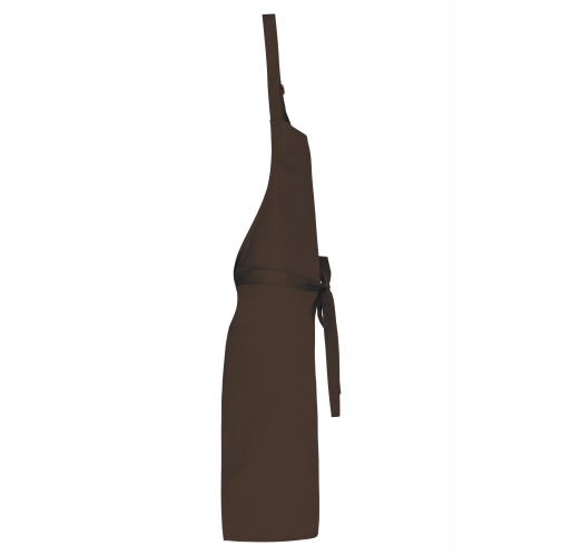 chocolate Delantal poliéster / algodón sin bolsillos