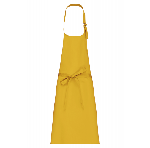 mustard Delantal poliéster / algodón sin bolsillos