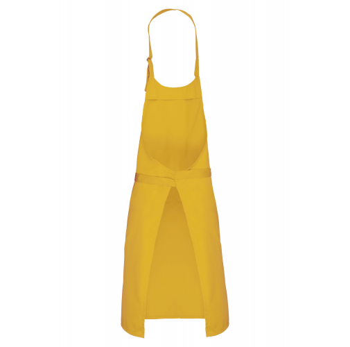 mustard Delantal poliéster / algodón sin bolsillos