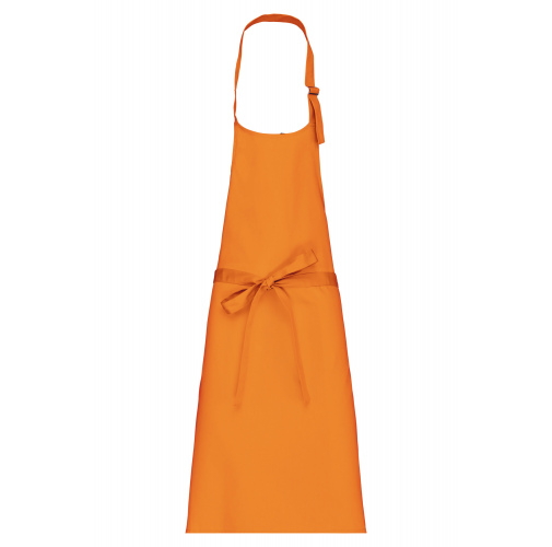 orange Delantal poliéster / algodón sin bolsillos