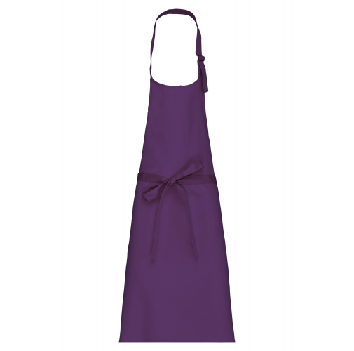 purple Delantal poliéster / algodón sin bolsillos