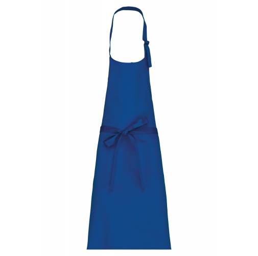 royal blue Delantal poliéster / algodón sin bolsillos