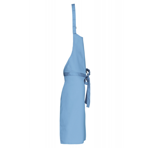 sky blue Delantal poliéster / algodón sin bolsillos
