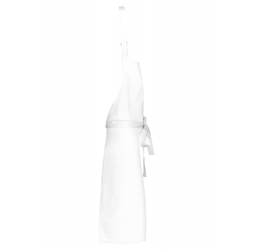 white Delantal poliéster / algodón sin bolsillos