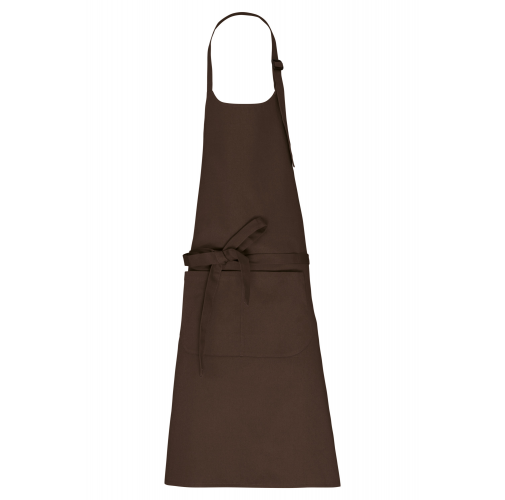 chocolate Delantal con bolsillo algodón orgánico