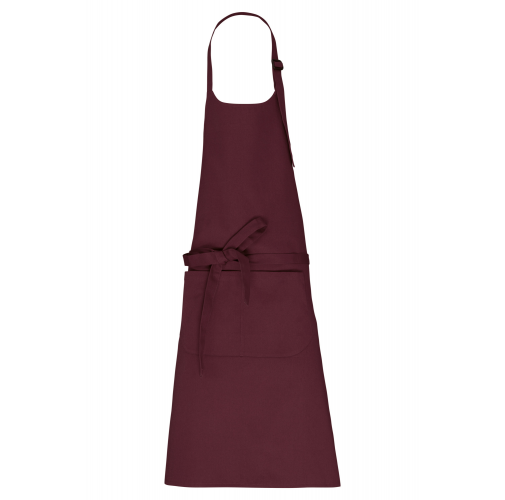 dark cherry Delantal con bolsillo algodón orgánico