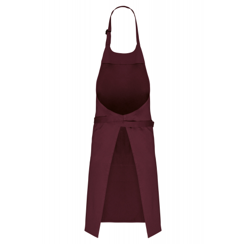 dark cherry Delantal con bolsillo algodón orgánico