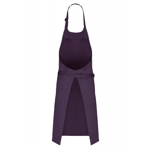 deep plum Delantal con bolsillo algodón orgánico
